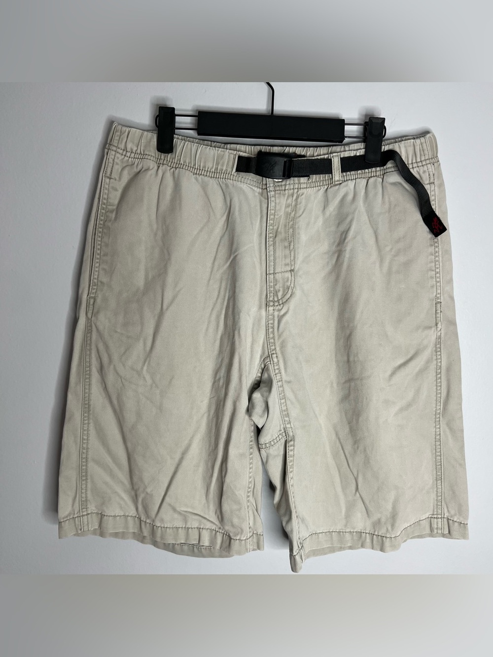 Gramicci Original G Shorts Mens Large Khaki Hiking Outdoor Cinch Belt